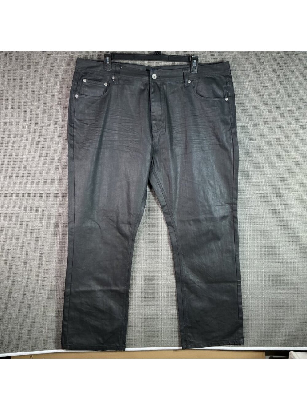 Blue Stitch Men's Relaxed Straight Black Jeans W42 L32 Cotton Blend